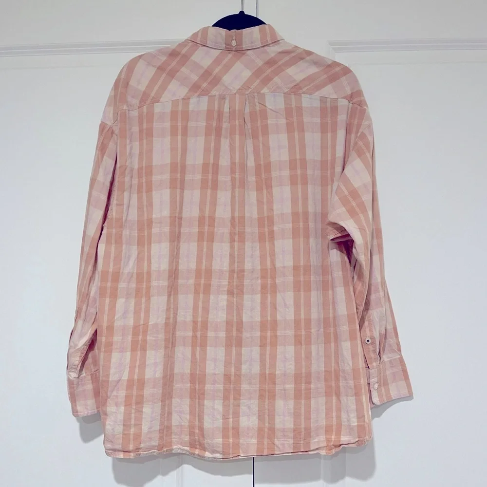 J.Crew NWOT relaxed fit button-down featherweight flannel sz 16 💯% Cotton